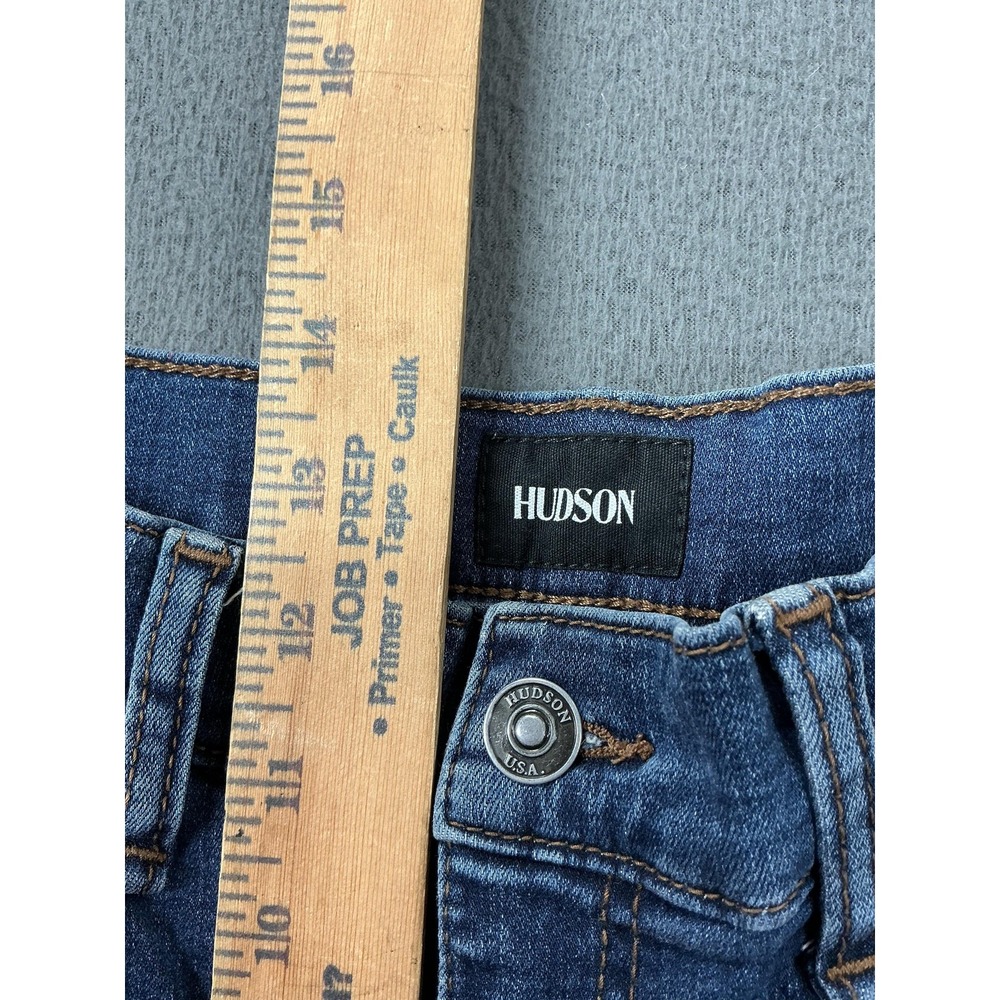Hudson Jeans Womens 29 Blue Wide-Leg Relaxed Distressed Fringe 28 Inseam - Picture 7 of 10